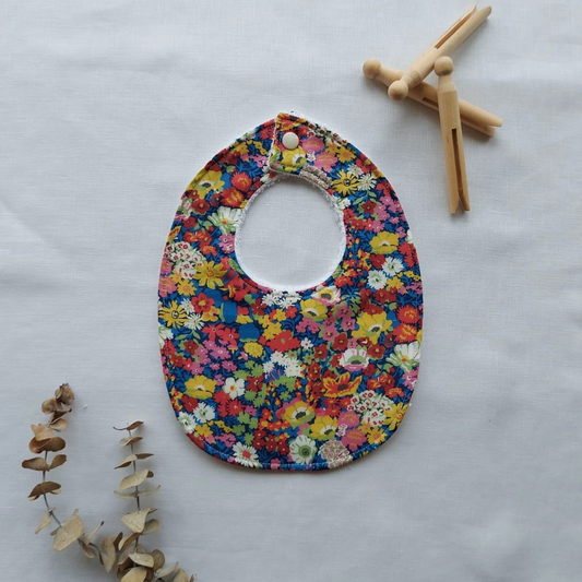 Little Acorn Liberty Bib 'Thorpe' - Indian Red/Blue