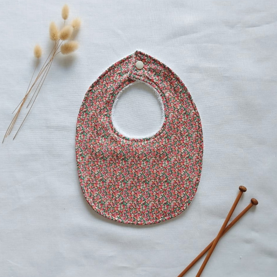 Little Acorn Liberty Bib 'Pepper' - Pink